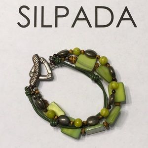 Silpada Retired Green Mother of Pearl bracelet.